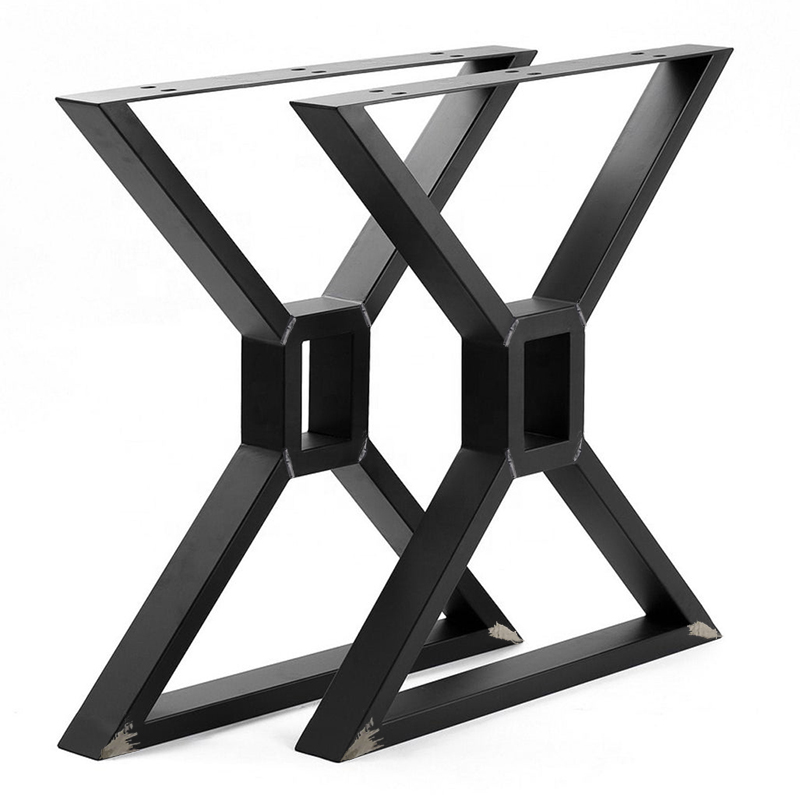 Struttura Gambe tavolo tubolare in ferro modello PIPE per tavoli stile  industriale finitura ferro nero